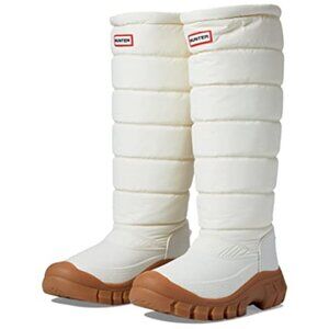 Hunter White and Brown Women's Boots